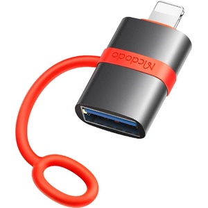 Mcdodo Адаптер (OT-2600) със силиконова каишка - Mcdodo - USB към Lightning, 480Mbps - Сиво