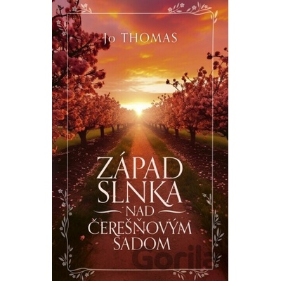 Západ slnka nad čerešňovým sadom