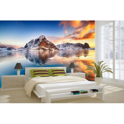 DIMEX ART Самозалепваща се флизелинова фототапета норвежки лофотен 375 x 250 см
