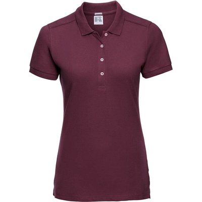 Russell 566F Dámske elastické piqué polo červená Burgundy