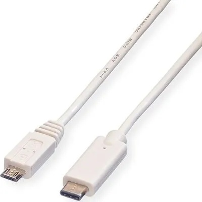 Roline Cable USB-C - USB Micro B, M/M 2m White (11.99.9021)
