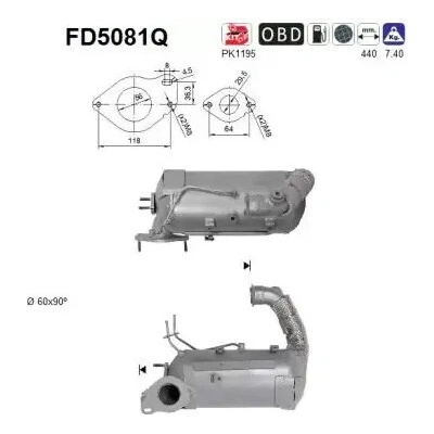 AS Filtr pevných částic ASA FD5081Q