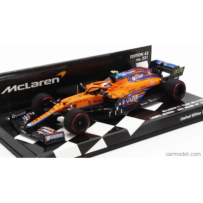 Minichamps Mclaren F1 Team Mclaren N 4 Abu Dhabi Gp 2021 Lando Norris Oranžová Světle Modrá 1:43