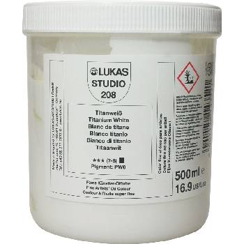 Lukas Studio Plastic Pot Маслена боя Titanium White 500 ml 1 бр (702080500)