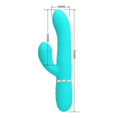 Party Up silikónový vibrátor typ králik nabíjateľný USB