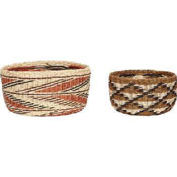 Hübsch Панер Hübsch кръгъл хартия бежово-кафяв 2 бр (511108)