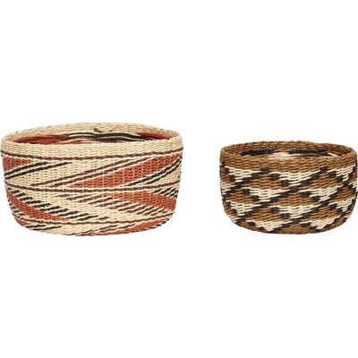 Hübsch Панер Hübsch кръгъл хартия бежово-кафяв 2 бр (511108)