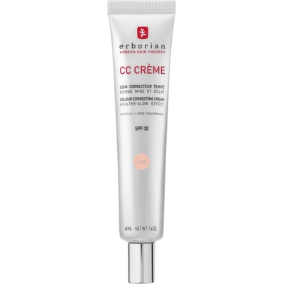 Erborian - CC Crème with Centella Asiatica - High-Definition Illuminating Facial Cream and Make-up - Sunscreen SPF 30 - Korean Cosmetics - Clair 40 ml - 6AA10407