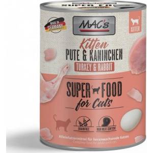MAC's Mac’s Cat KITTEN, консерва за подрастващи котки, БЕЗ ЗЪРНО, с пуйка и заек, 800 гр - Германия - 874VE