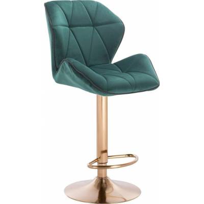 LuxuryForm Design Milano Max Velur na zlatom tanieri zelená