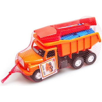 Dino TATRA T148 oranžová 30cm pískový set auto s nástroji a formičkami