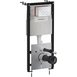 Omnires Комплект казанче за WC с рамка Omnires StrongFrame и бутон Minimal, гланциран хром (STFWC1M-RCR)