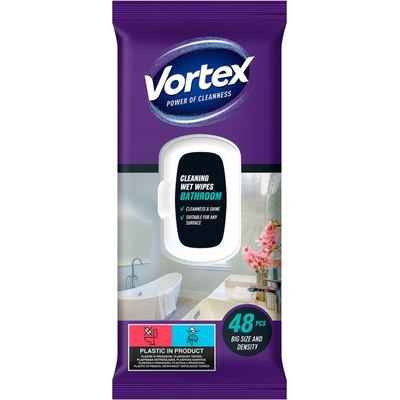 VORTEX Vlhčené utierky do kúpeľne 48 ks
