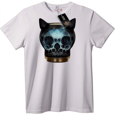 NOONEBRAND Тениска Котешки Череп в Буркан - 2XL, Black