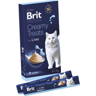Brit Premium by Nature Cat Creamy Treats with Liver 6 x 15 g