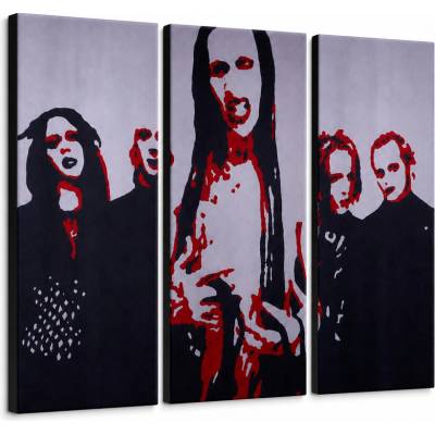 Ručne maľovaný POP Art obraz Marilyn Manson - 150x100 cm