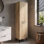 TopMebel Singa TopMebel меламинов многофункционален шкаф в цвят дъб сепет 45x40x180cm