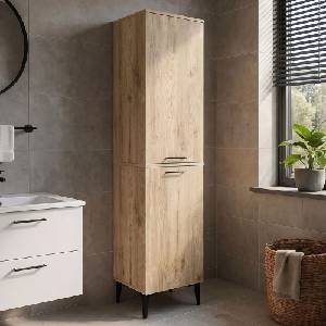 TopMebel Singa TopMebel меламинов многофункционален шкаф в цвят дъб сепет 45x40x180cm