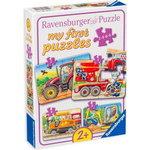 Ravensburger Пъзел Ravensburger 4 в 1 - На работа (6954) - ozone