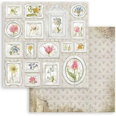 Stamperia papír na scrapbook oboustranný Romantic Garden House visačky