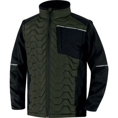 Delta Plus SOON zimná hybridná bunda 2 v 1 khaki/čierna