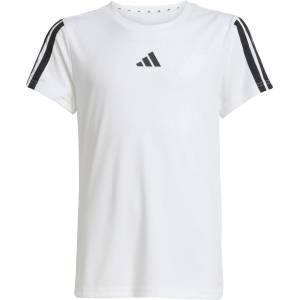 adidas Детска спортна тениска adidas Kid's Training Essential 3 Stripes Tee T-shirt - White / Black - размер 116 (EU) (704-4542-0311)