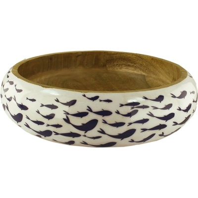 SEA Club Mísa Shoal mangové dřevo se smaltem 25 x 6,5 cm