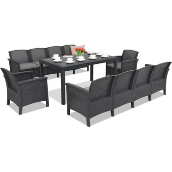 BICA Ратанови мебели Venezia Apetito Max 10 антрацит Bica (БЧВЕН10АНТ)