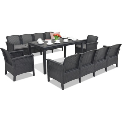 BICA Ратанови мебели Venezia Apetito Max 10 антрацит Bica (БЧВЕН10АНТ)