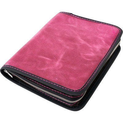 Obal na knihu se zipem XL Pull up Růžová