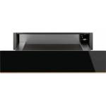 SMEG Затоплящо чекмедже SMEG CPRT615NR, Серия Dolce Stil Novo, Черно стъкло с меден профил (CPRT615NR)