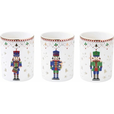 Easy Life Sada porcelánových svietnikov NUTCRACKER, 3 ks