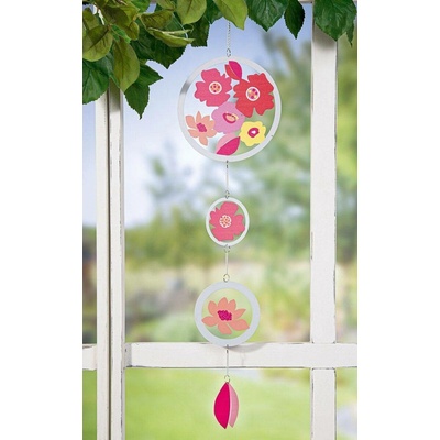 Gilde Růžový kovový girland Paradise, 83 cm