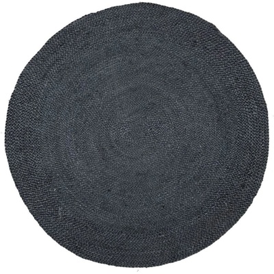 My Soul Depot Кръгъл килим от юта в черно ø120 (zp905)