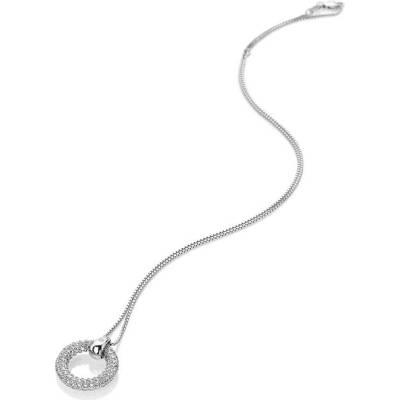 Hot Diamonds Trblietavý strieborný náhrdelník s diamantom a topazy forever DP901