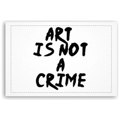 Fotoobraz 60x40 cm malý Art is not a crime