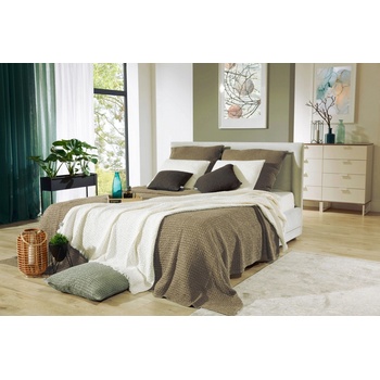 Vital Home přehoz na postel bavlna béžová hnědé 260 x 280 cm