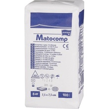 MATOPAT MATOCOMP KOMPRESY Z GÁZY NESTERILNÍ 7,5CMX7,5CM,8 VRSTEV,17