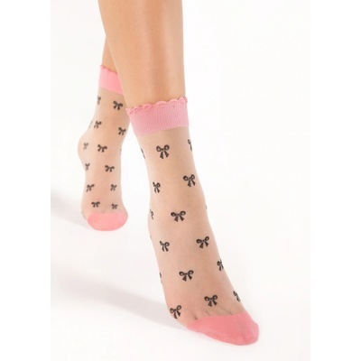 Fiore Hey Baby 15 DEN dámské ponožky dusty rose-black-poudre