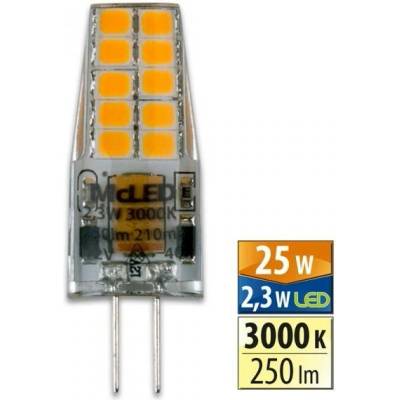 McLED LED žárovka G4, 12V, 2,3W, 3000K, CRI80, vyz. úhel 300°, 360° 250lm, 210mA