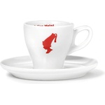 Julius Meinl бяла порцеланова чаша с чинийка за еспресо 55 мл