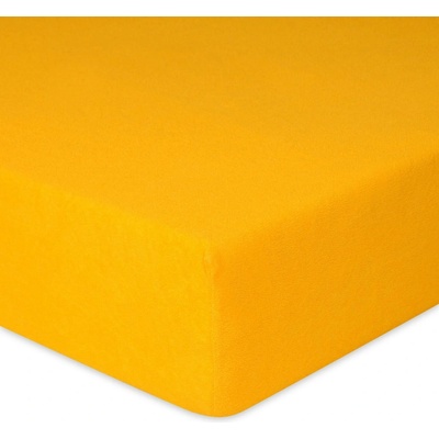 BabyMatex Ručníkové prostěradlo s elastickou páskou Premium Žluté 60x120x10