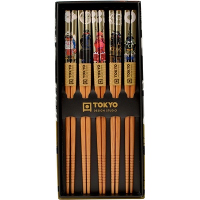 Tokyo design Hůlky sada 5 párů s motivem Samurajů