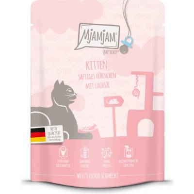 MjAMjAM Quetschie 24 x Kitten kuřecí s lososovým olejem 300 g