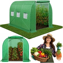 LEAN TOYS Záhradný fóliový skleník 3,5x2x2m 7m2 zelený