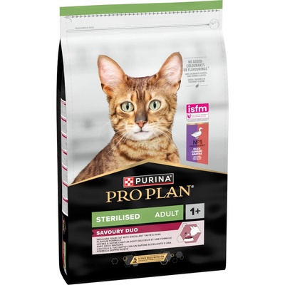 PURINA PRO PLAN Sterilised Adult Savoury Duo kačacie a pečeň 2 x 10 kg