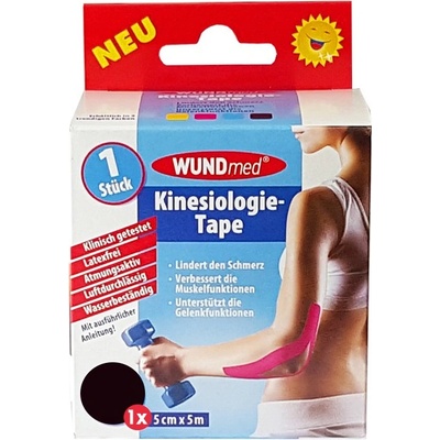WUNDmed kinesiologická tejpovací páska černá 5 m x 5 cm