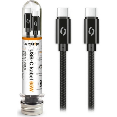 Aligator DAKT010 TUBA 65W USB-C/USB-C 1m černý