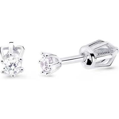 Cutie Diamonds kôstkové náušnice z bieleho zlata s briliantmi DZ8020-30-00-X-2