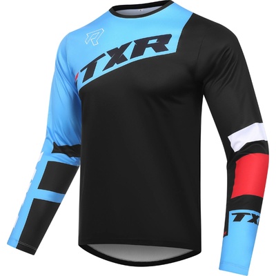 Motokrosový dres TXR Vortex čierna/modrá